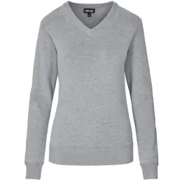 Ladies Long Sleeve Meta Low Pill Jersey Grey Front